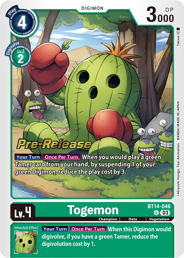 Togemon [BT14-046] [Blast Ace Pre-Release Cards] | Shuffle n Cut Hobbies & Games