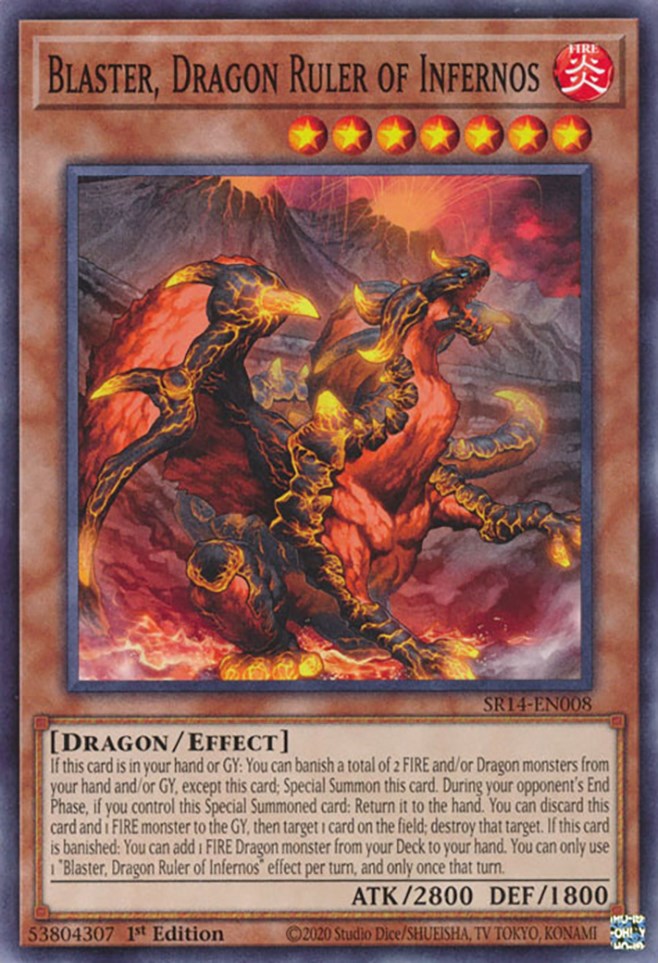 Blaster, Dragon Ruler of Infernos [SR14-EN008] Common | Shuffle n Cut Hobbies & Games