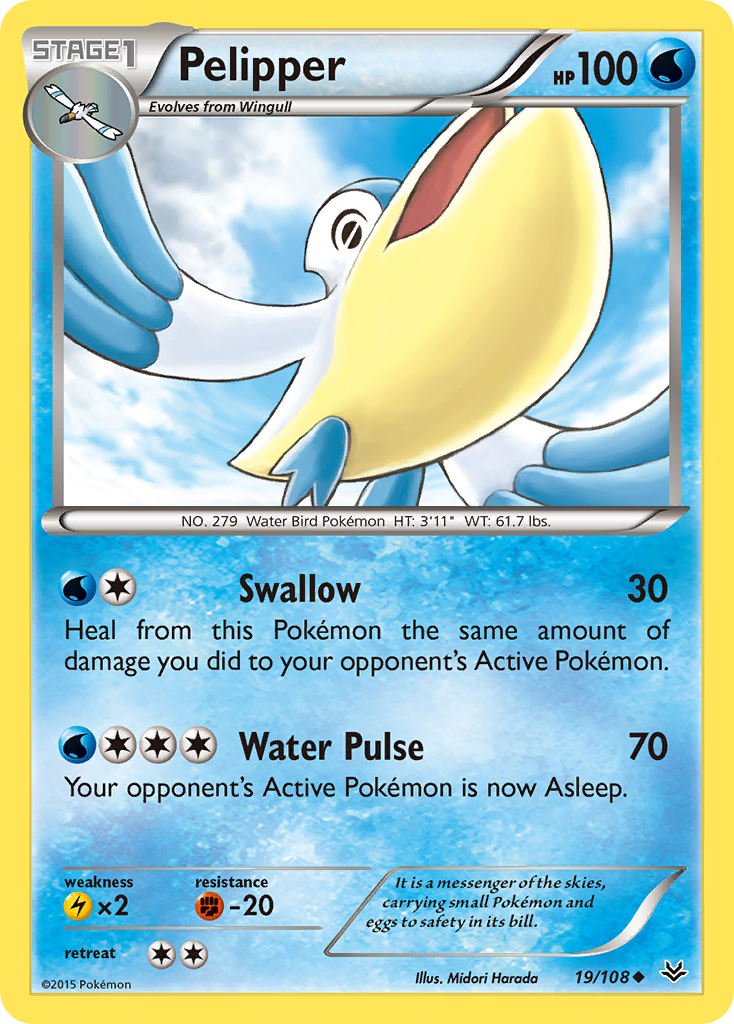 Pelipper (19/108) [XY: Roaring Skies] | Shuffle n Cut Hobbies & Games