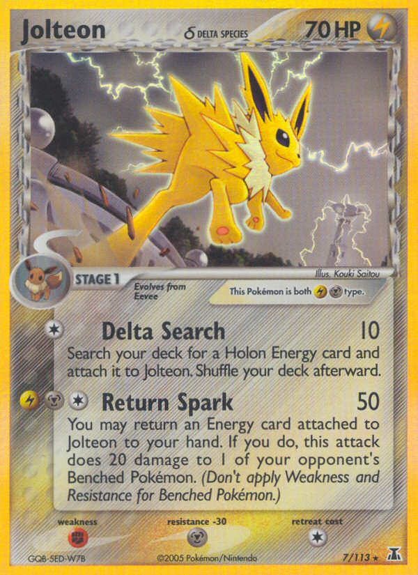 Jolteon (7/113) (Delta Species) [EX: Delta Species] | Shuffle n Cut Hobbies & Games