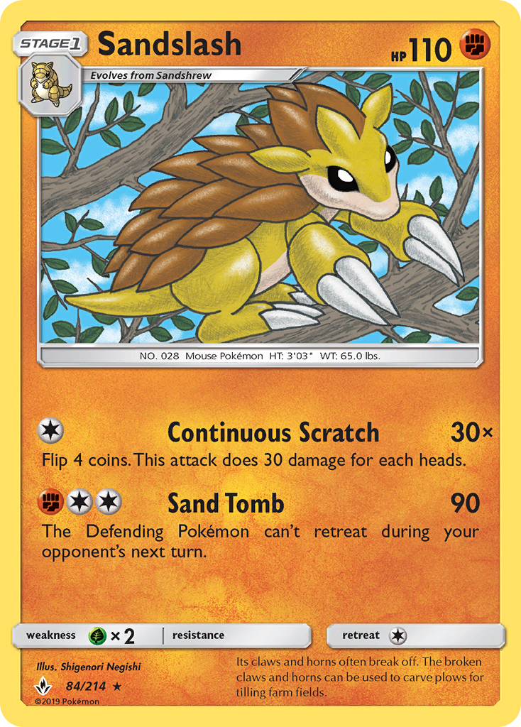 Sandslash (84/214) [Sun & Moon: Unbroken Bonds] | Shuffle n Cut Hobbies & Games