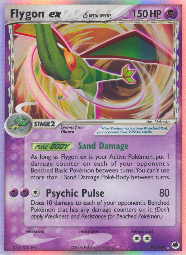 Flygon ex (92/101) (Delta Species) [EX: Dragon Frontiers] | Shuffle n Cut Hobbies & Games