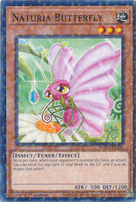 Naturia Butterfly (Duel Terminal) [HAC1-EN108] Common | Shuffle n Cut Hobbies & Games