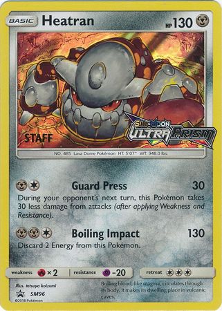 Heatran (SM96) (Staff Prerelease Promo) [Sun & Moon: Black Star Promos] | Shuffle n Cut Hobbies & Games