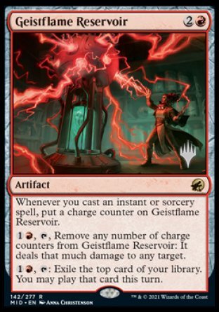 Geistflame Reservoir (Promo Pack) [Innistrad: Midnight Hunt Promos] | Shuffle n Cut Hobbies & Games