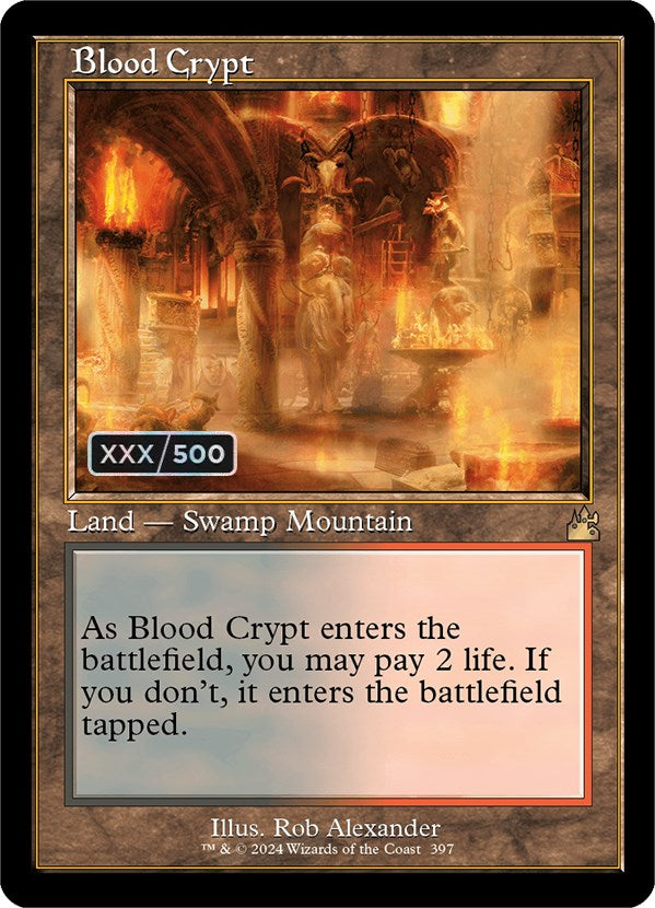 Blood Crypt (Retro) (Serialized) [Ravnica Remastered] | Shuffle n Cut Hobbies & Games