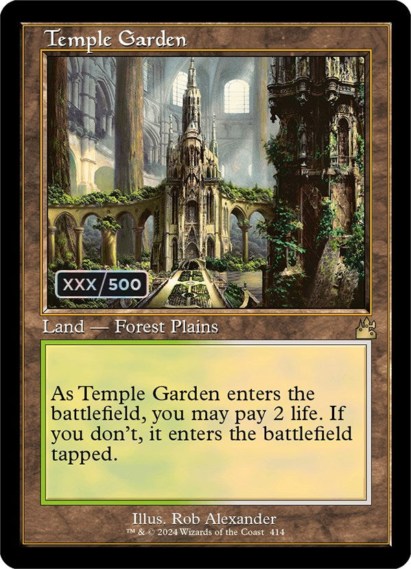 Temple Garden (Retro) (Serialized) [Ravnica Remastered] | Shuffle n Cut Hobbies & Games