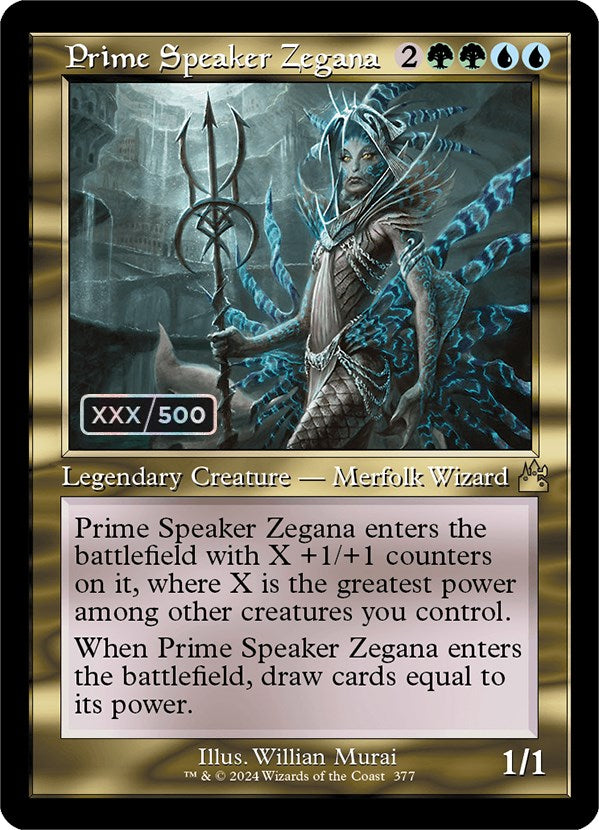 Prime Speaker Zegana (Retro) (Serialized) [Ravnica Remastered] | Shuffle n Cut Hobbies & Games