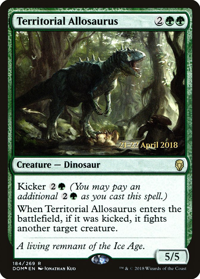 Territorial Allosaurus [Dominaria Prerelease Promos] | Shuffle n Cut Hobbies & Games