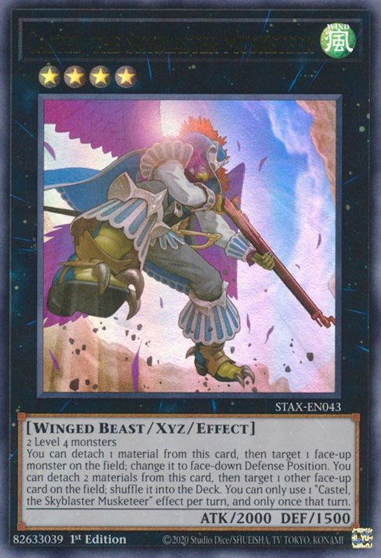 Castel, the Skyblaster Musketeer [STAX-EN043] Ultra Rare | Shuffle n Cut Hobbies & Games