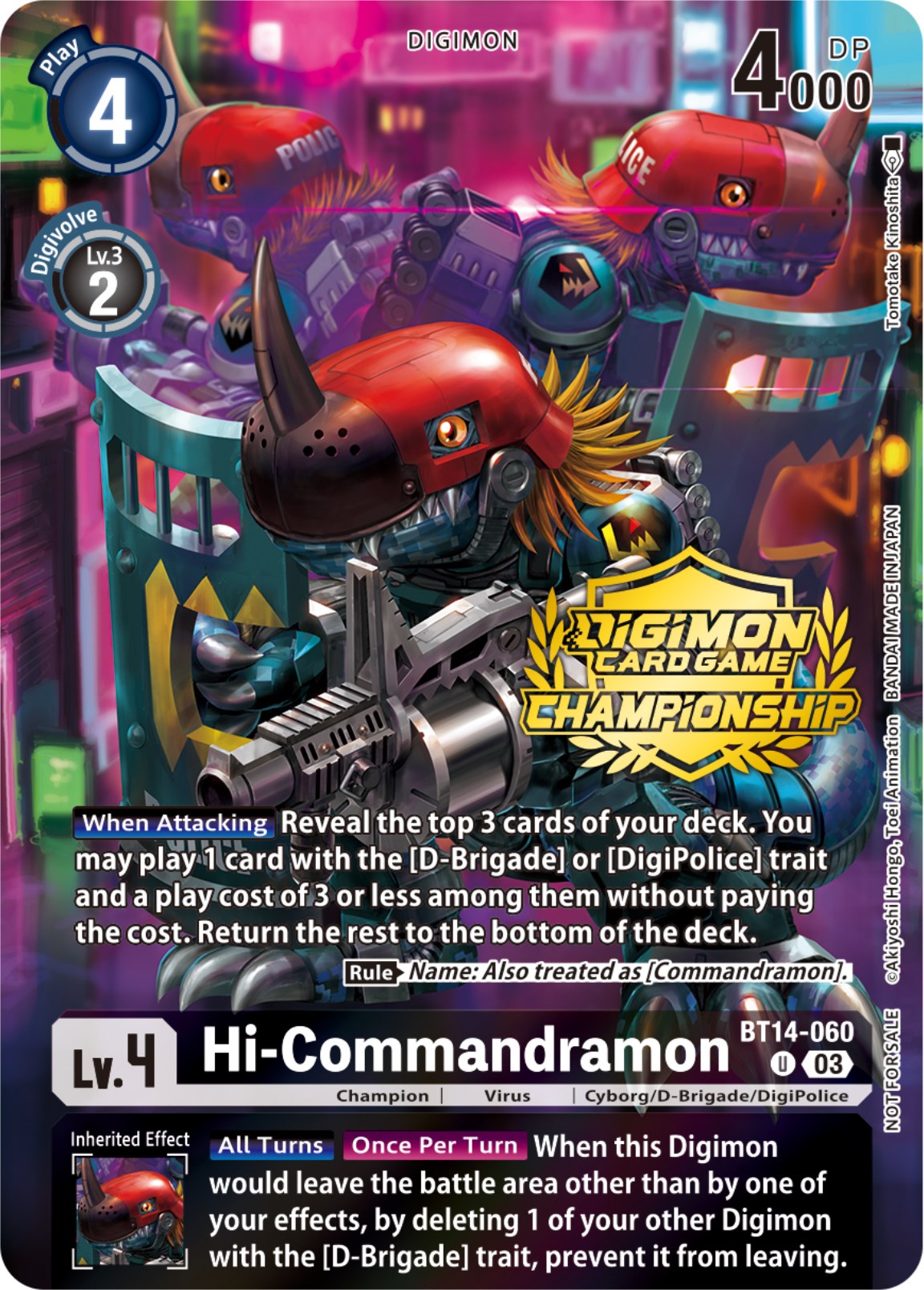 Hi-Commandramon [BT14-060] (Championship 2023 Tamers Pack) [Blast Ace Promos] | Shuffle n Cut Hobbies & Games