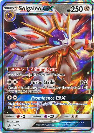 Solgaleo GX (SM104) (Jumbo Card) [Sun & Moon: Black Star Promos] | Shuffle n Cut Hobbies & Games