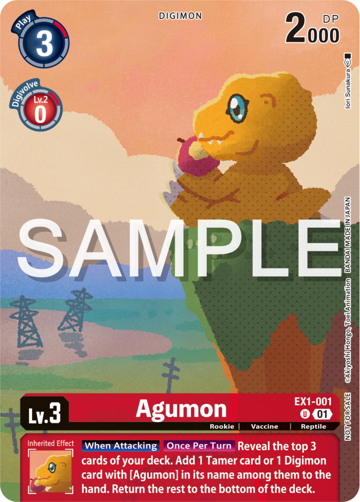 Agumon [EX1-001] (Digimon Illustration Competition Pack 2023) [Classic Collection Promos] | Shuffle n Cut Hobbies & Games