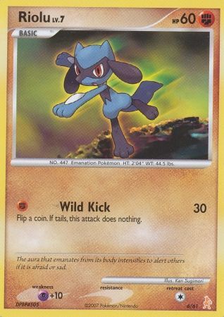 Riolu (6/61) [Diamond & Pearl: Trainer Kit - Lucario] | Shuffle n Cut Hobbies & Games