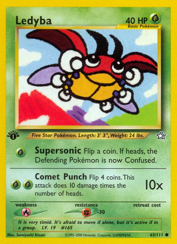 Ledyba (63/111) [Neo Genesis 1st Edition] | Shuffle n Cut Hobbies & Games