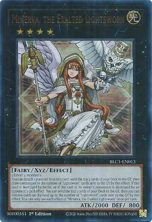 Minerva, the Exalted Lightsworn [BLC1-EN013] Ultra Rare | Shuffle n Cut Hobbies & Games