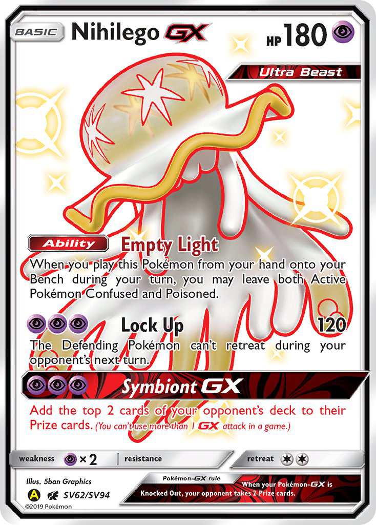 Nihilego GX (SV62/SV94) [Sun & Moon: Hidden Fates - Shiny Vault] | Shuffle n Cut Hobbies & Games