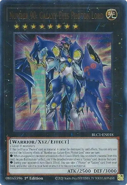 Number 90: Galaxy-Eyes Photon Lord [BLC1-EN018] Ultra Rare | Shuffle n Cut Hobbies & Games