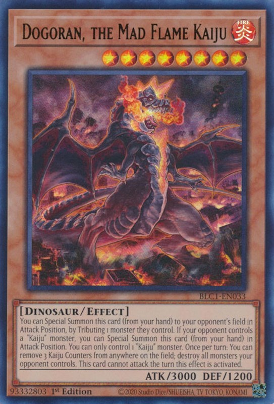 Dogoran, the Mad Flame Kaiju [BLC1-EN033] Ultra Rare | Shuffle n Cut Hobbies & Games