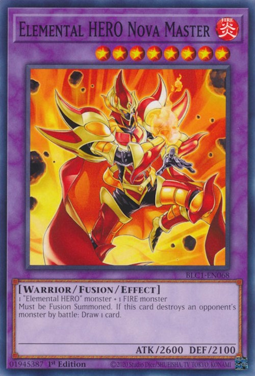 Elemental HERO Nova Master [BLC1-EN068] Common | Shuffle n Cut Hobbies & Games