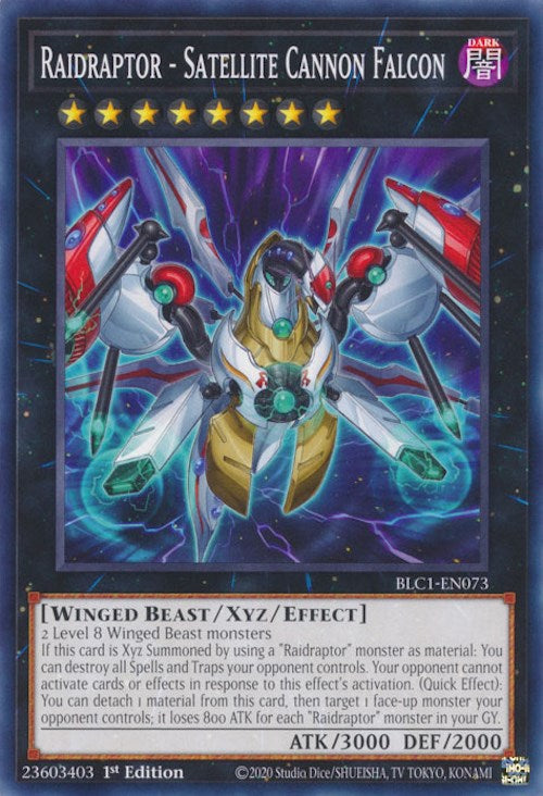 Raidraptor - Satellite Cannon Falcon [BLC1-EN073] Common | Shuffle n Cut Hobbies & Games