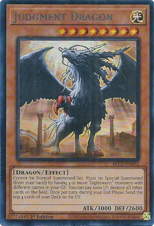 Judgment Dragon (Silver) [BLC1-EN012] Ultra Rare | Shuffle n Cut Hobbies & Games