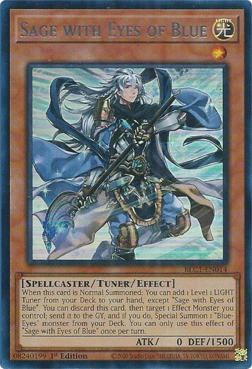 Sage with Eyes of Blue (Silver) [BLC1-EN014] Ultra Rare | Shuffle n Cut Hobbies & Games