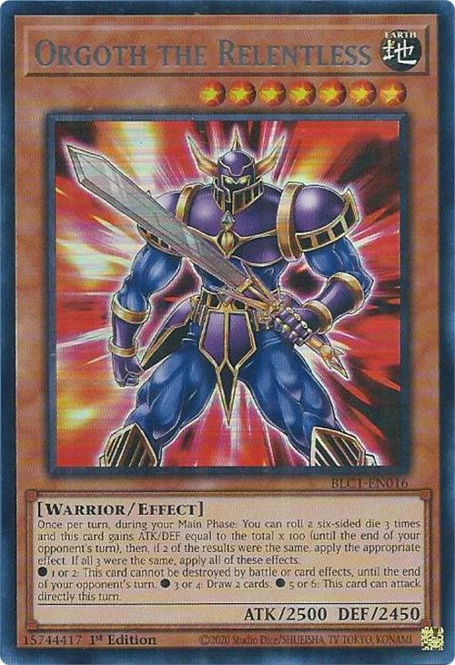 Orgoth the Relentless (Silver) [BLC1-EN016] Ultra Rare | Shuffle n Cut Hobbies & Games