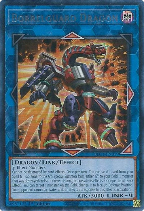 Borrelguard Dragon (Silver) [BLC1-EN019] Ultra Rare | Shuffle n Cut Hobbies & Games