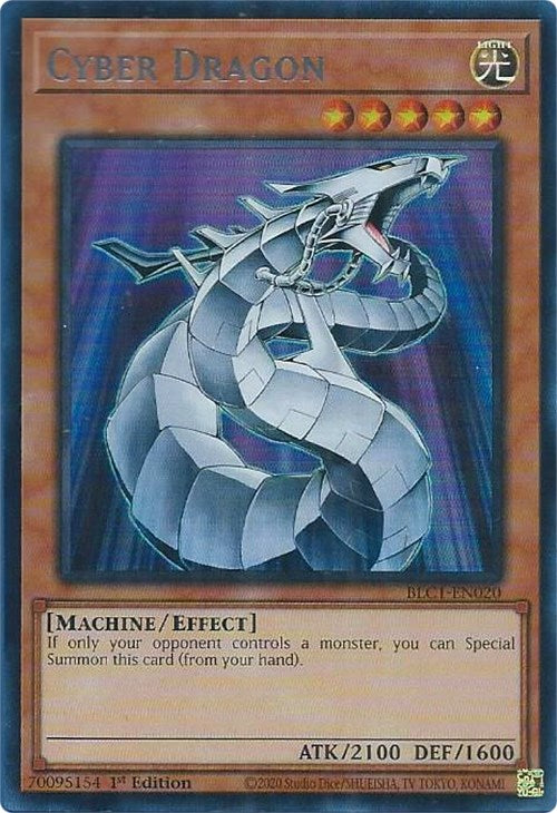 Cyber Dragon (Silver) [BLC1-EN020] Ultra Rare | Shuffle n Cut Hobbies & Games