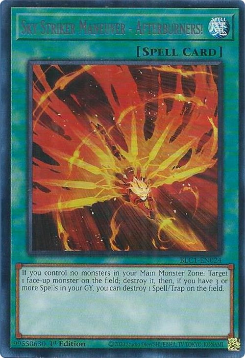 Sky Striker Maneuver - Afterburners! (Silver) [BLC1-EN024] Ultra Rare | Shuffle n Cut Hobbies & Games