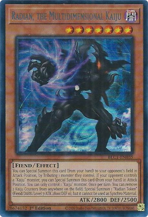 Radian, the Multidimensional Kaiju (Silver) [BLC1-EN035] Ultra Rare | Shuffle n Cut Hobbies & Games