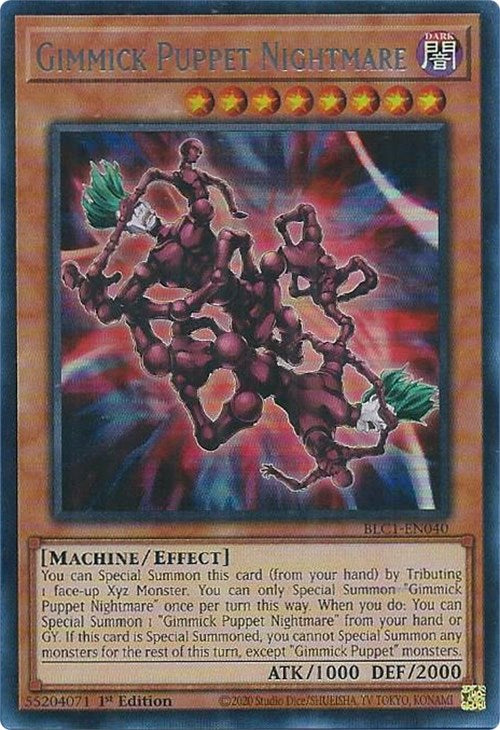 Gimmick Puppet Nightmare (Silver) [BLC1-EN040] Ultra Rare | Shuffle n Cut Hobbies & Games