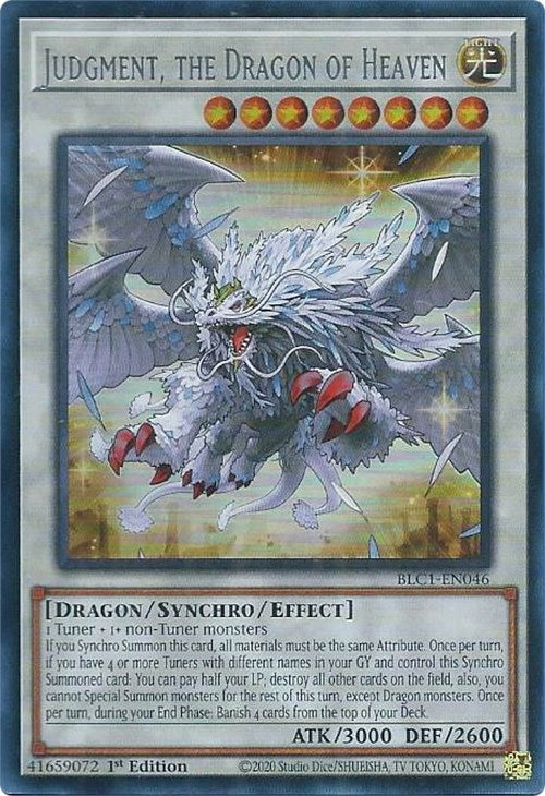 Judgment, the Dragon of Heaven (Silver) [BLC1-EN046] Ultra Rare | Shuffle n Cut Hobbies & Games