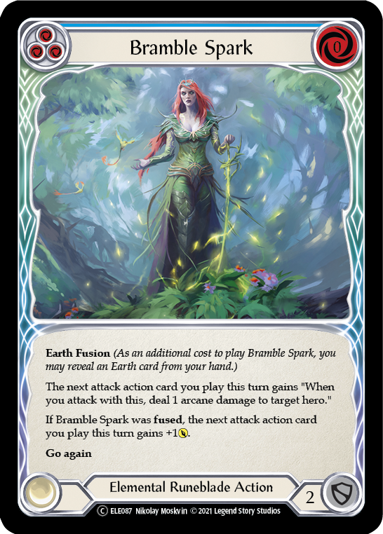 Bramble Spark (Blue) [U-ELE087] Unlimited Rainbow Foil | Shuffle n Cut Hobbies & Games