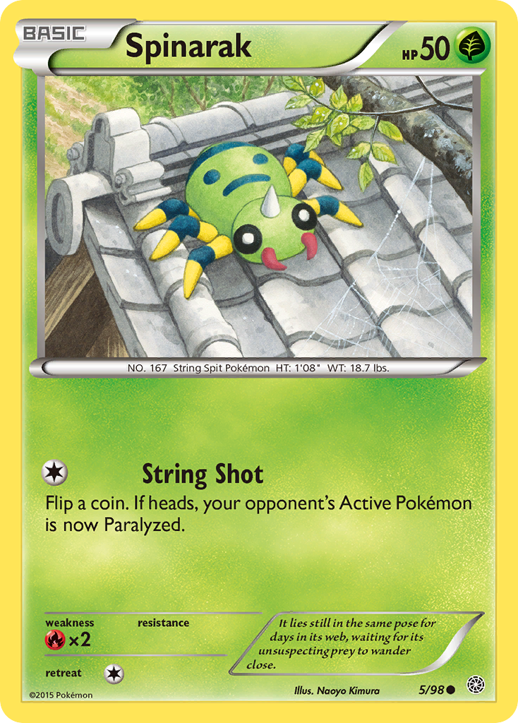 Spinarak (5/98) [XY: Ancient Origins] | Shuffle n Cut Hobbies & Games