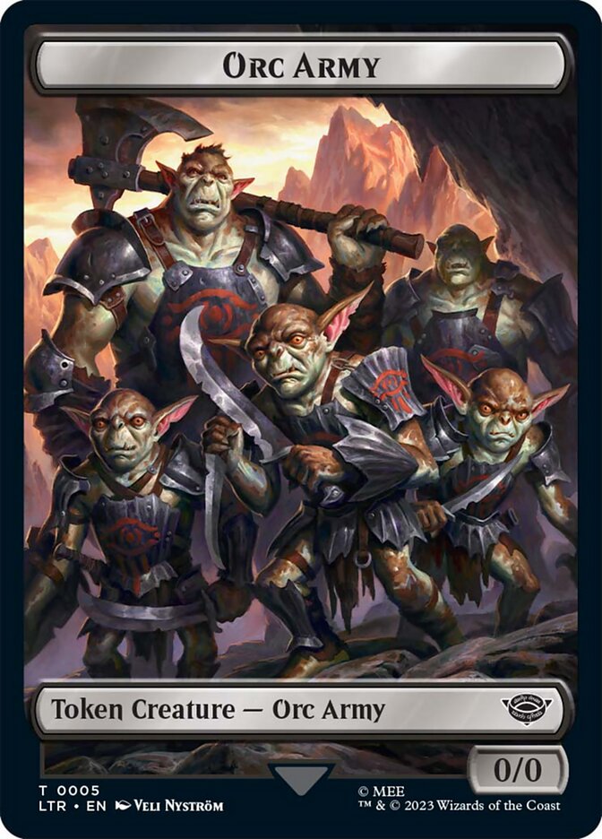 Orc Army Token (05) [The Lord of the Rings: Tales of Middle-Earth Tokens] | Shuffle n Cut Hobbies & Games