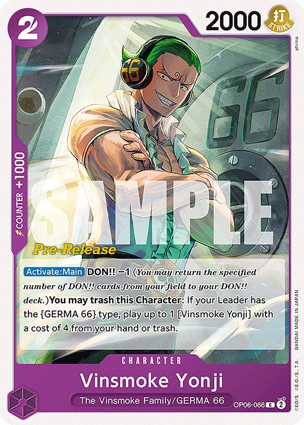 Vinsmoke Yonji [Wings of the Captain Pre-Release Cards] | Shuffle n Cut Hobbies & Games