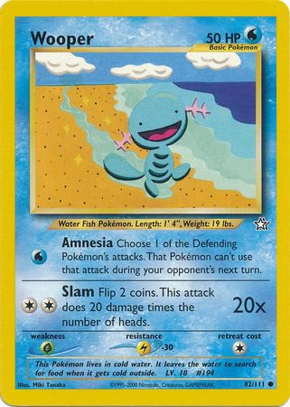 Wooper (82/111) [Neo Genesis Unlimited] | Shuffle n Cut Hobbies & Games