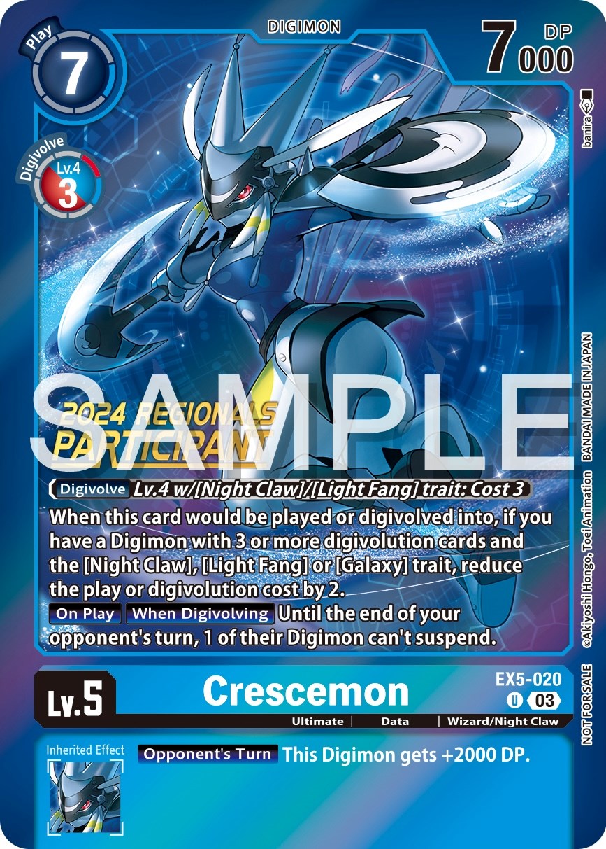 Crescemon [EX5-020] (2024 Regionals Participant) [Animal Colosseum Promos] | Shuffle n Cut Hobbies & Games