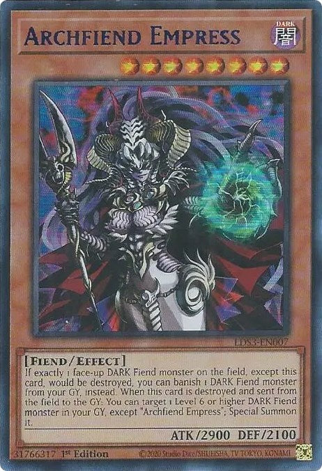 Archfiend Empress (Blue) [LDS3-EN007] Ultra Rare | Shuffle n Cut Hobbies & Games