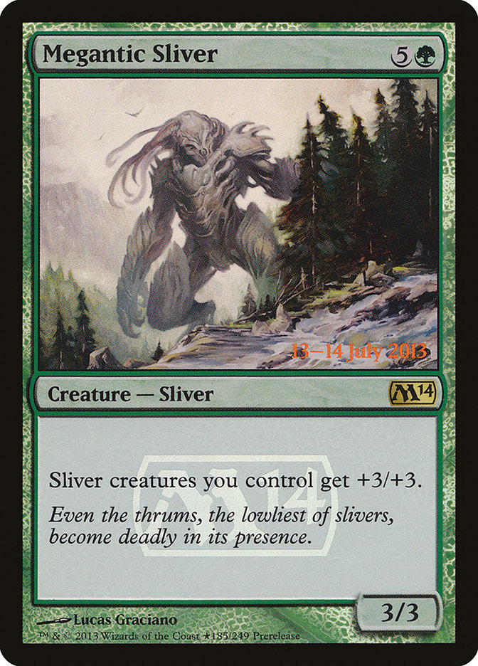 Megantic Sliver [Magic 2014 Prerelease Promos] | Shuffle n Cut Hobbies & Games