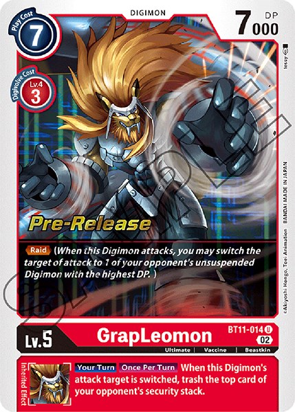 GrapLeomon [BT11-014] [Dimensional Phase Pre-Release Promos] | Shuffle n Cut Hobbies & Games