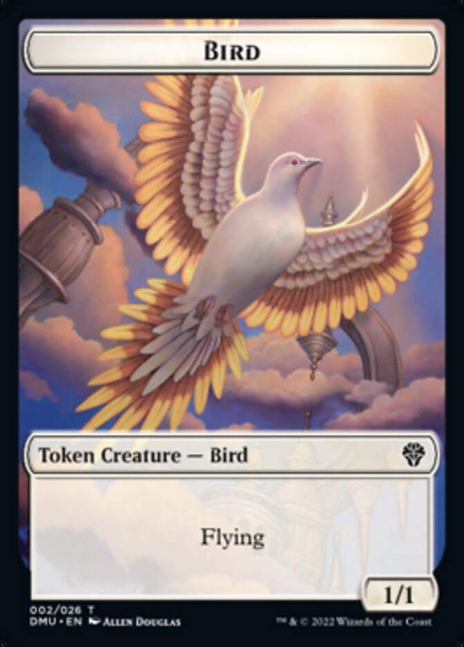 Bird (002) // Angel Double-Sided Token [Dominaria United Tokens] | Shuffle n Cut Hobbies & Games