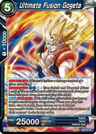 Ultimate Fusion Gogeta (Reprint) (SD6-04) [Battle Evolution Booster] | Shuffle n Cut Hobbies & Games