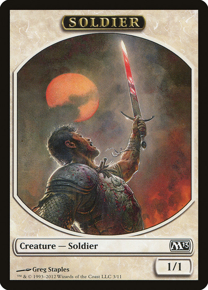 Soldier Token [Magic 2013 Tokens] | Shuffle n Cut Hobbies & Games