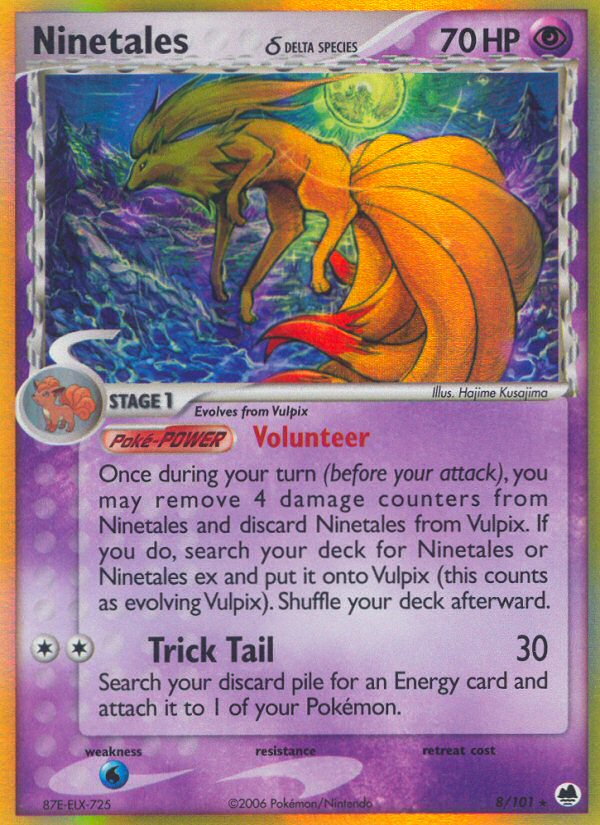 Ninetales (8/101) (Delta Species) [EX: Dragon Frontiers] | Shuffle n Cut Hobbies & Games