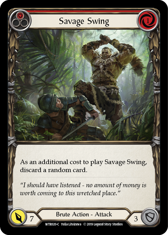 Savage Swing (Red) [WTR020-C] Alpha Print Normal | Shuffle n Cut Hobbies & Games