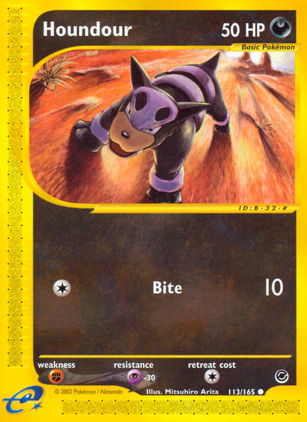 Houndour (113/165) [Expedition: Base Set] | Shuffle n Cut Hobbies & Games