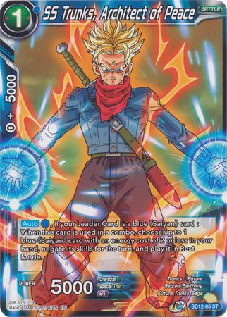 SS Trunks, Architect of Peace (Starter Deck - Spirit of Potara) [SD12-05] | Shuffle n Cut Hobbies & Games